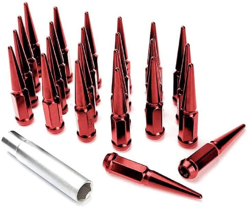 Gorilla Automotive SPK6-14150RD 6 Lug 14-1.50 Spike Lug Kit Red