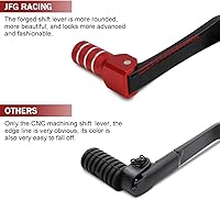 Vista 5 de JFG RACING Palanca de cambios de motocicleta Palanca de cambios Punta plegable CNC para CRF 110 CRF110F 2013-2023 TTR 110 08-09 11-21 Rojo