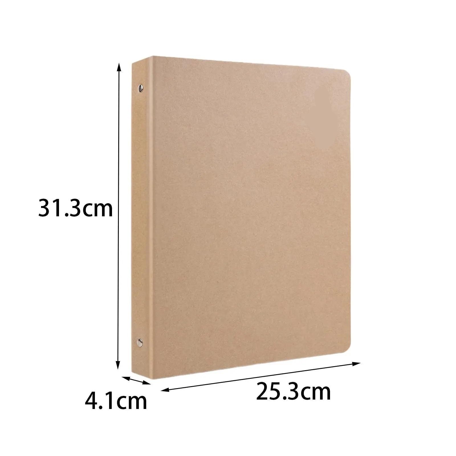 Archivador de hojas música A4, protectores transparentes multiusos para Partituras, Archivos(Brown 30 Inner Pages)