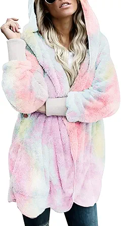 Dokotoo Womens 2023 Winter Full Zipper Sherpa Short Teddy Jackets Coats with Pocketed