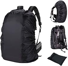 Bag Cover Waterproof Rain Cover For Backpack Rain Cover For Bag Dust & Rain Cover for Backpack with Pouch,Elastic Adjustable for School, College,Office, Trekking Bags-Black (RAIN-SHOE-BAG)