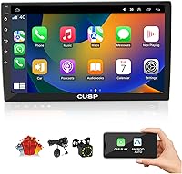 Vista 7 de CUSP 9 pulgadas HD Android coche estéreo Radio universal doble DIN con GPS inalámbrico Apple Carplay y Android Auto coche in-Dash Navegación