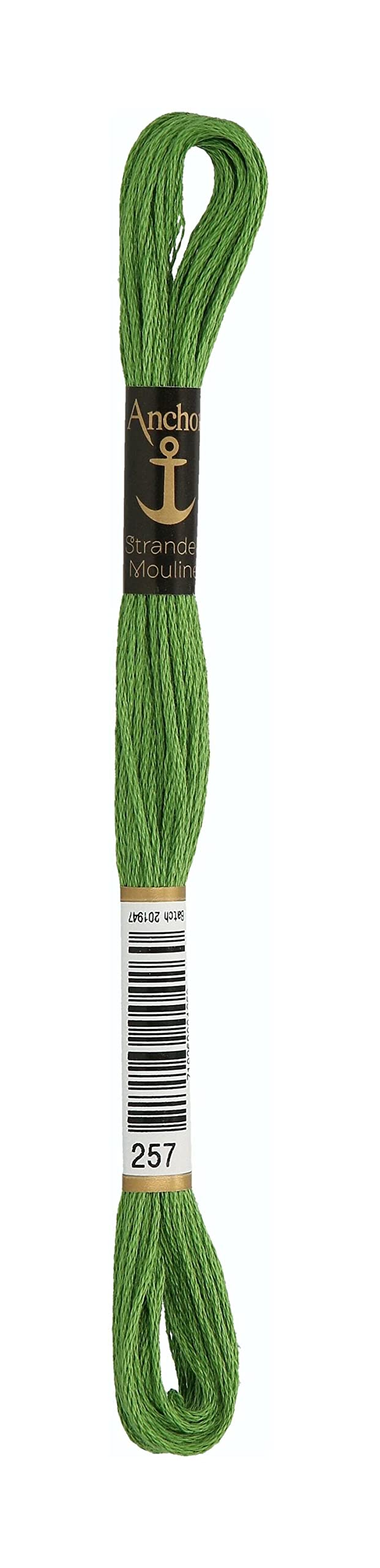 Anchor Sticktwist 4635000-00257 Embroidery Thread, 100% Cotton May Green — image 1