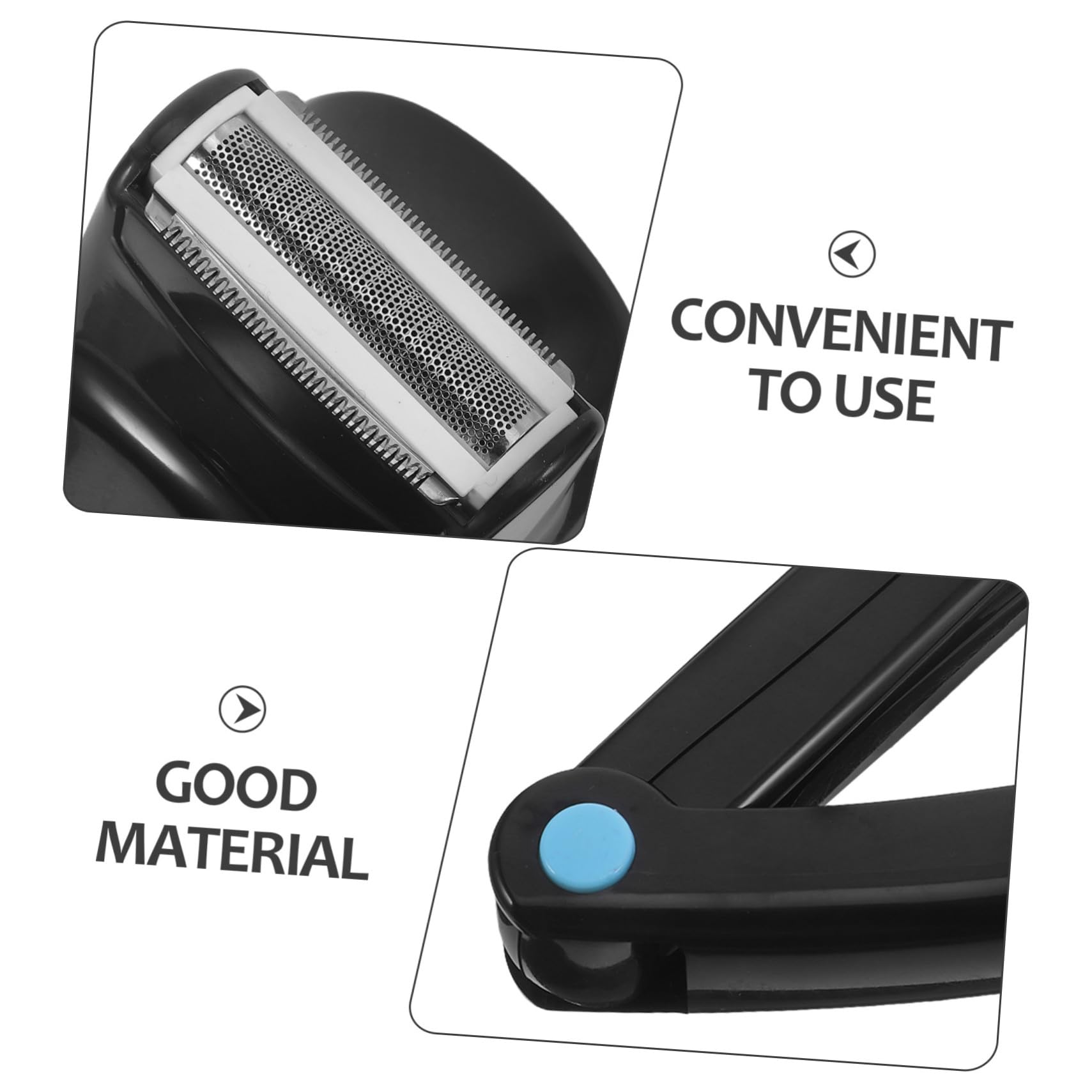 Depiladora Eléctrica para Espalda Hombre, Afeitadora Corporal DIY Negro ABS
