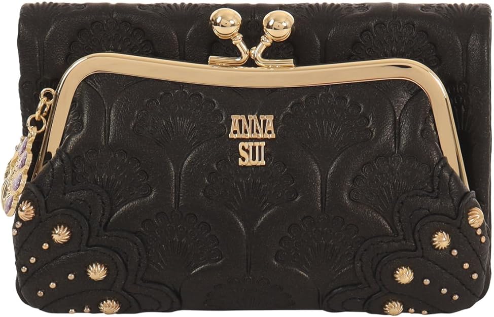 美品　レアANNA SUI アナスイ　長財布　がま口　ピーコック 美品 レアANNA SUI アナスイ 長財布 がま口 ピーコック - メルカリ