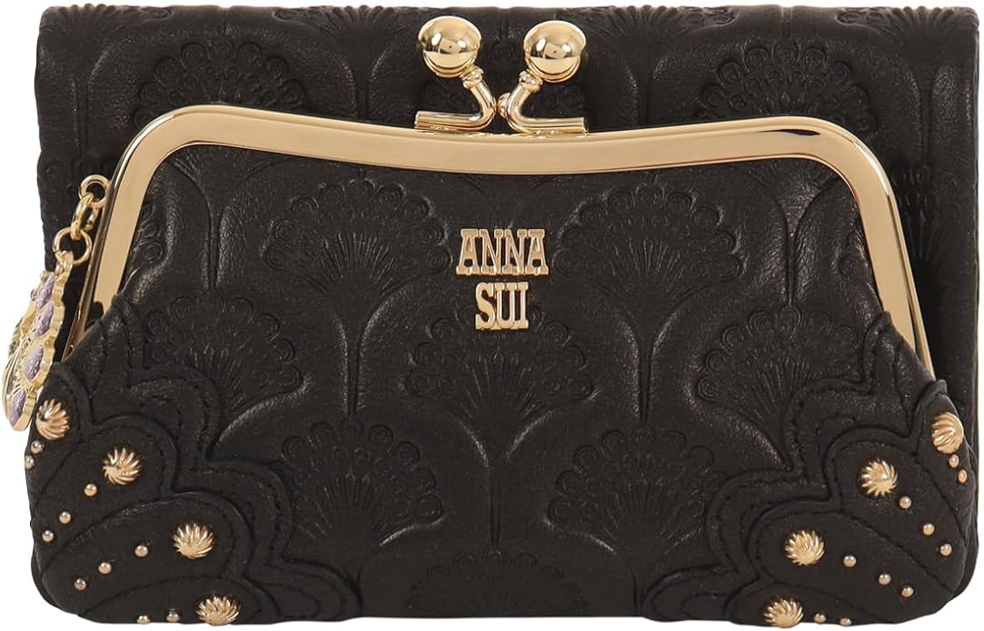ANNA SUI アナスイ　本革がま口二つ折り財布 楽天市場】アナスイ ANNA SUI 二つ折り財布 がま口財布 ポワゾン