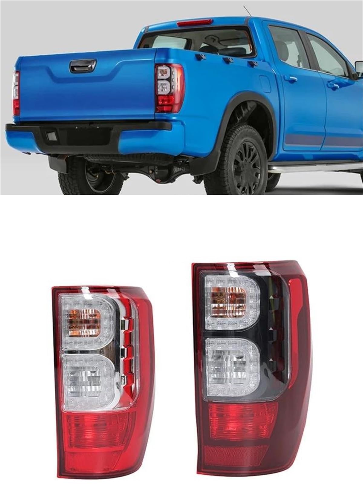 Genérico Luces Traseras Para Camioneta Para ZhongXing Para Terralord Arnés De Cableado Para Luz Trasera Y De Freno De Camioneta ZhongXing Terralord Conjunto Faro Trasero(Negro,BIEN)