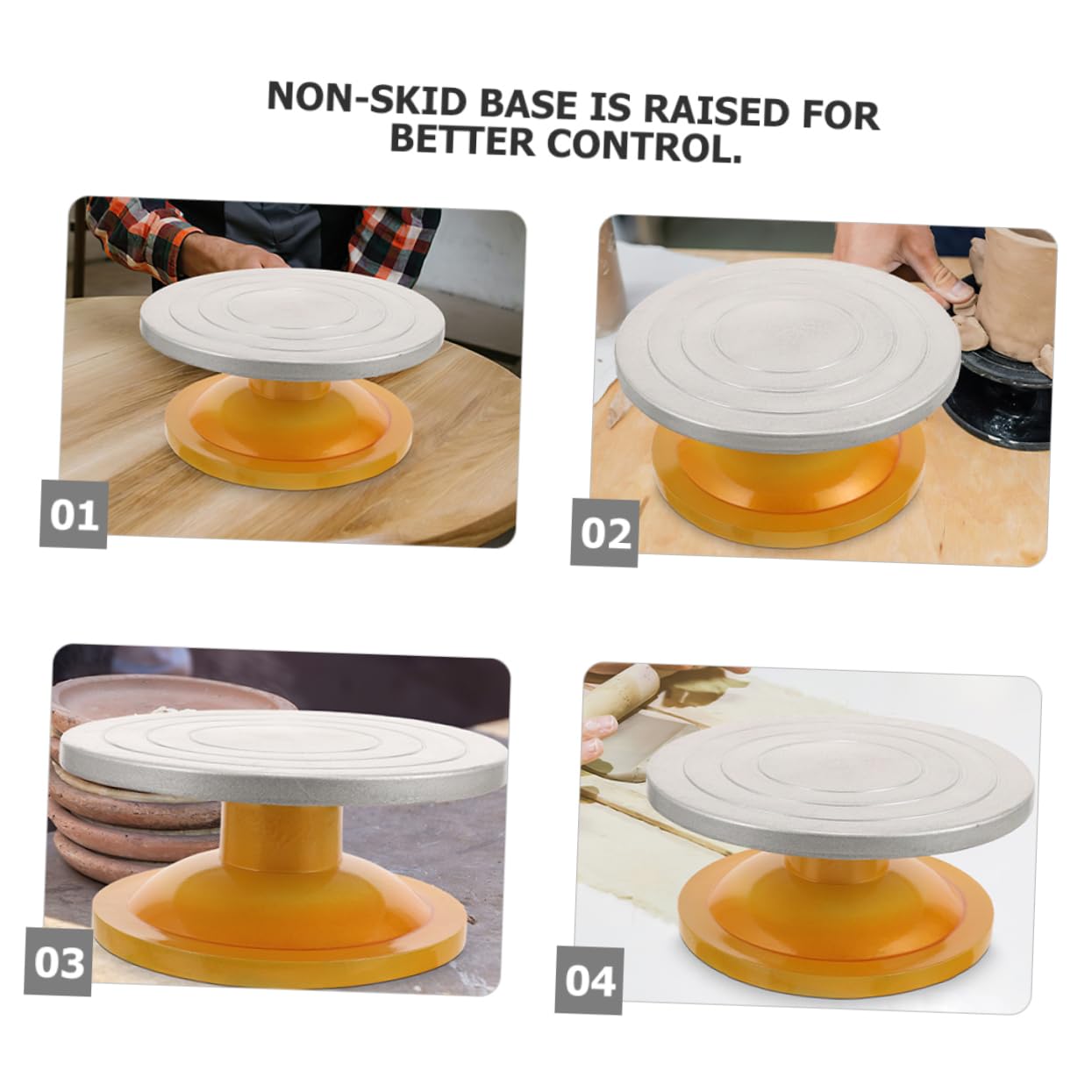 2 Pezzi Rotanti Tavolo Girevole per Decorare Torte Supporto Stabile per Torta Strumento Preparazione di Torte