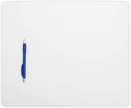 DACASSO Leatherette Conference Table Pad - Luxury Leather Desk Blotter for Writing - Padded Executive Desk Surface Protector - White, 17 x 14