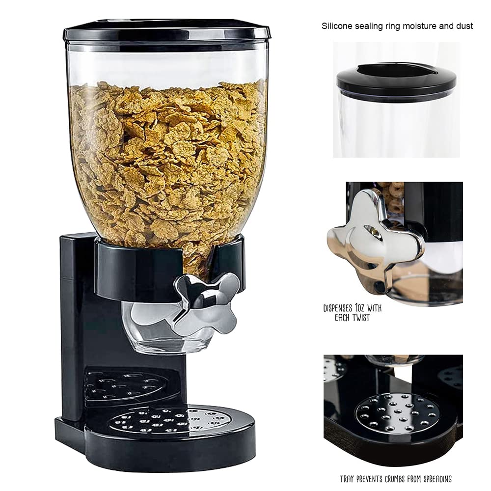 Dispenser per cereali, facile da usare, dispenser per alimenti a secco, contenitori per cereali, perfetti come caramelle, noci, riso, granola, dispenser per alimenti e altro ancora, erogazione di