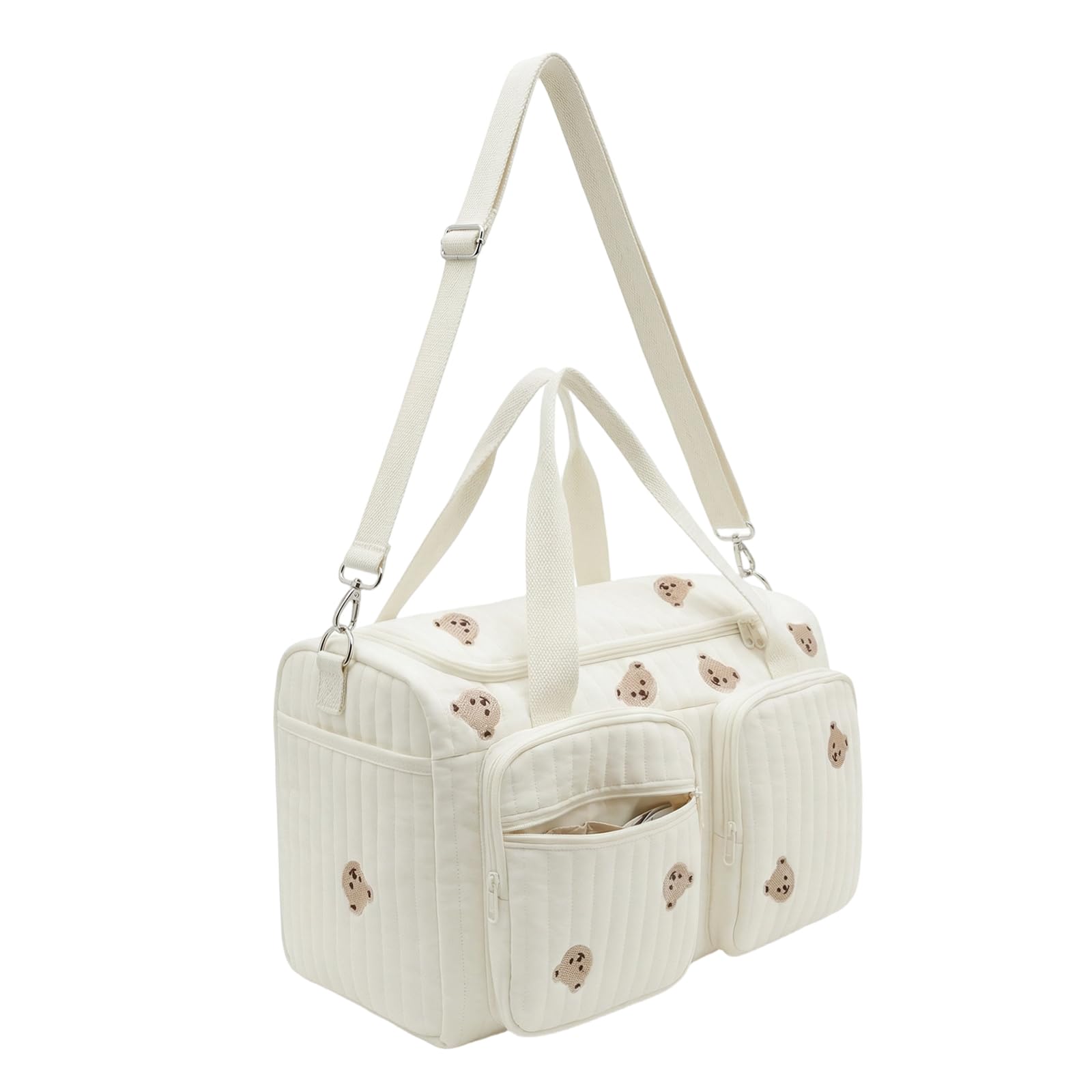 Grand sac à langer polyvalent pour les déplacements, 48 × 22 × 26 cm, sac clinique de naissance, sac à langer en coton, sac à langer pour les déplacements, la naissance à l'hôpital, les voyages, la