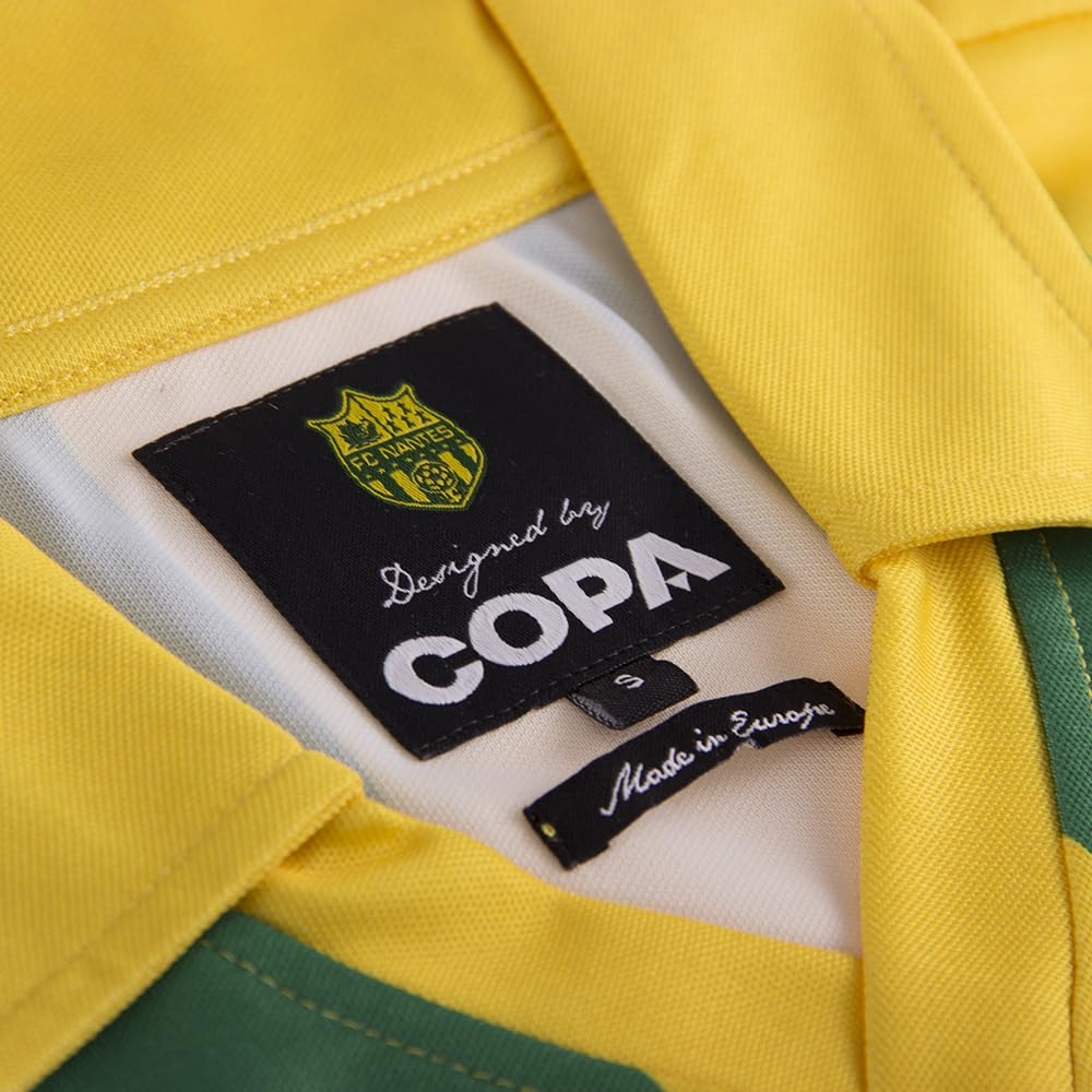 COPA - Maglia retrò - Calcio - Uomo - FC Nantes 1994/95 - Giallo/Verde - 100% Poliestere