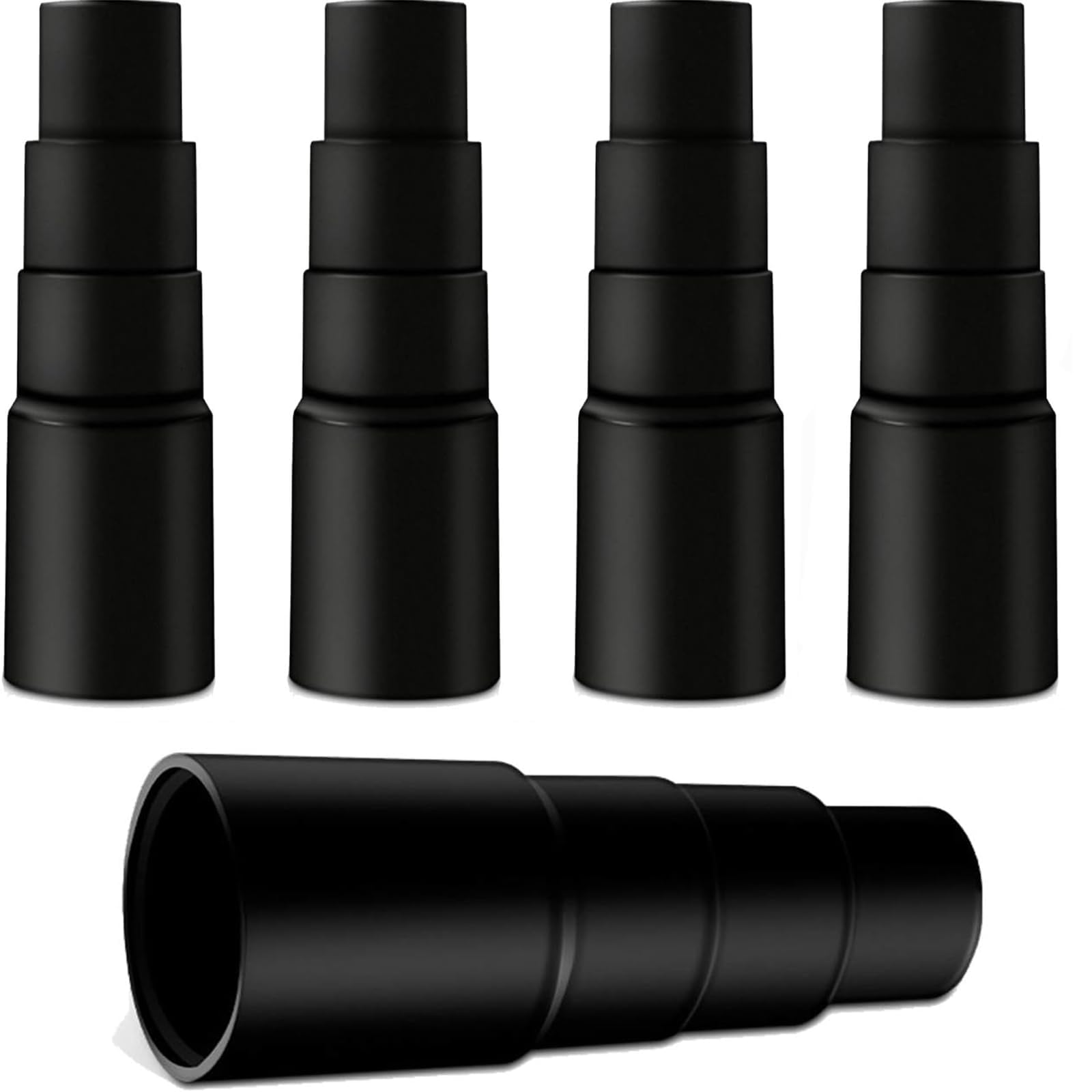 Cjkoonsa Black 5Pcs Universal Vacuum Adapter,Vacuum Cleaner Adaptor For Power Tools,Universal Orbital Sander Hose Adapter Kit,For Random Orbital Sander Jigsaw Circular Saw Reducer 25Mm/32Mm/34Mm/42Mm