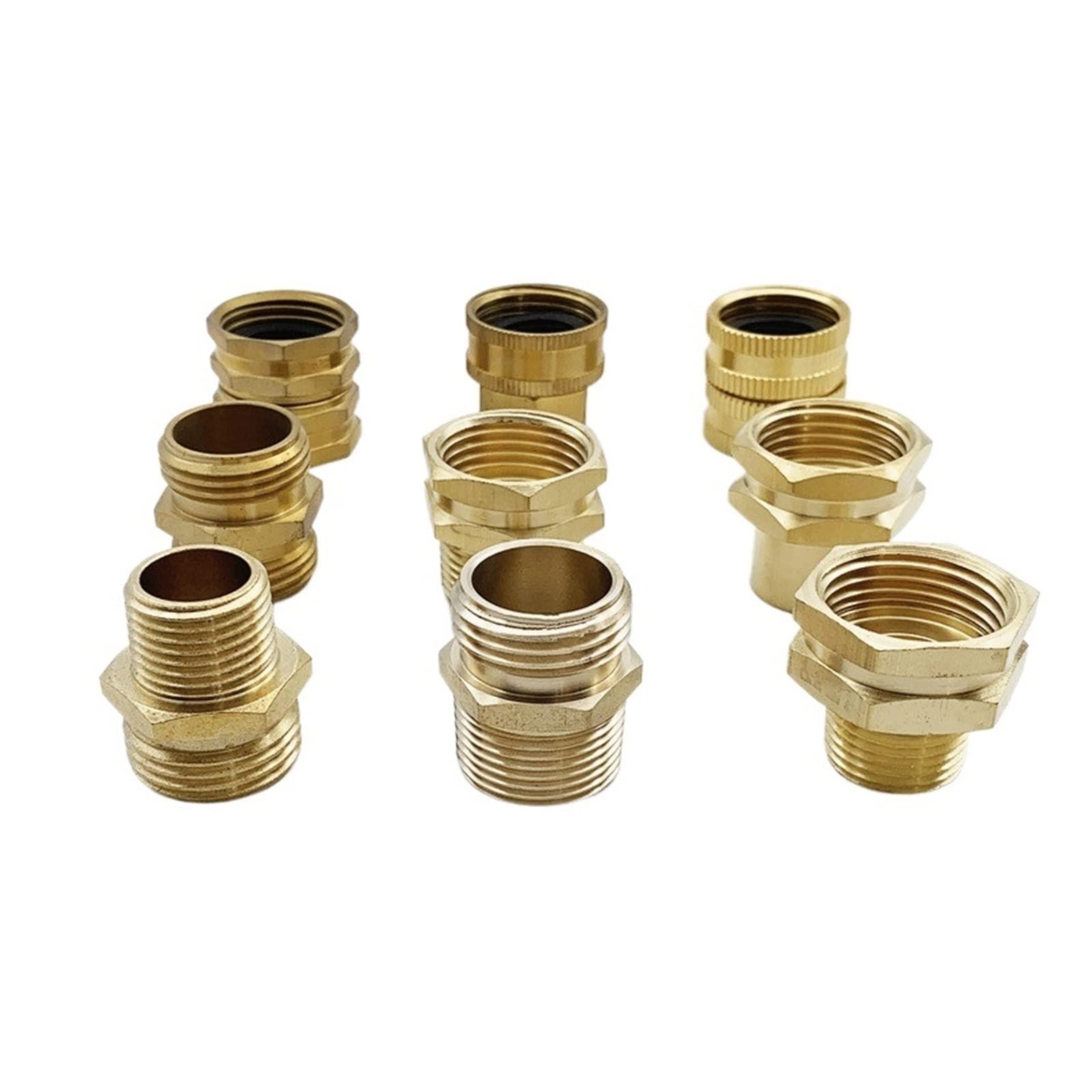 resistir extremos de alta presión y temperatura 5 uds adaptador de grifo de jardín M22 hembra M24 rosca macho a 1/2 "macho grifo de agua accesorios de tubería conector de latón ( Color : Photo )