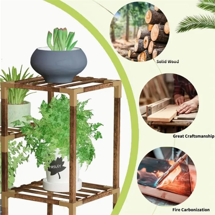 Image of Snazzy 11 Tier Corner Plant Stand Plant Flower Shelf for Multiple Plants For Living Room Balcony Window