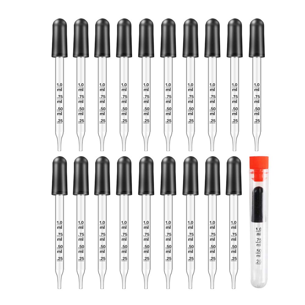 Buy Gobesty Liquid Droppers, 20 Pcs Glass Pipette Eye Dropper 1 ml
