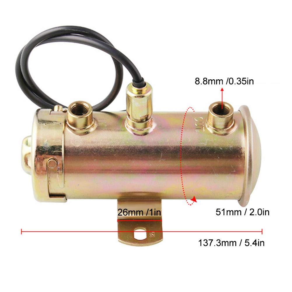 Jadeshay Bomba de Combustible 12V,Universal Bomba Gasolina Bomba Eléctrica de Alta Presión para Gasolina y Diésel
