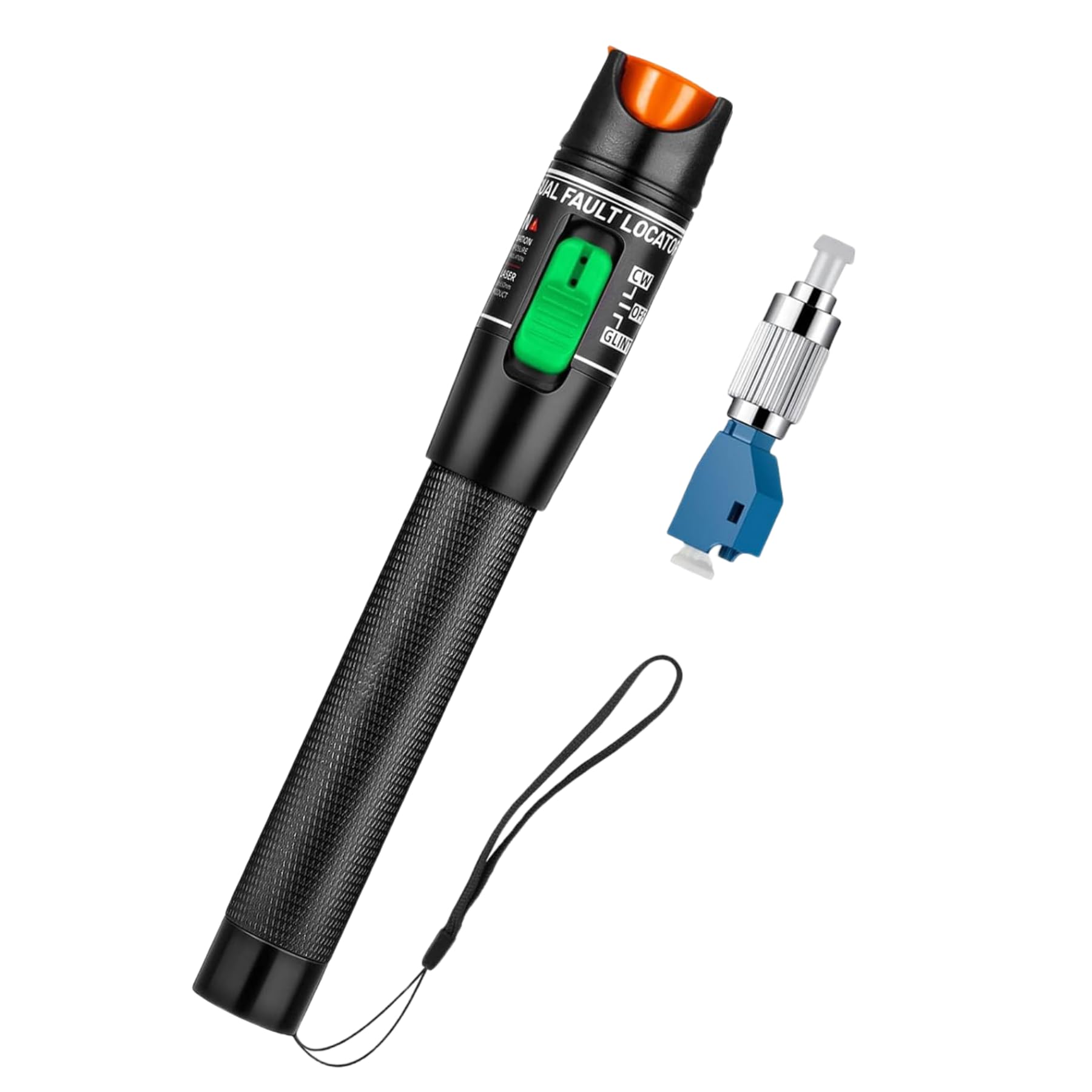 Visual Fault Locator,30-50KM Fiber Optic Cable Tester Meter, VFL Red Light Pen Light Source Testers(Black)