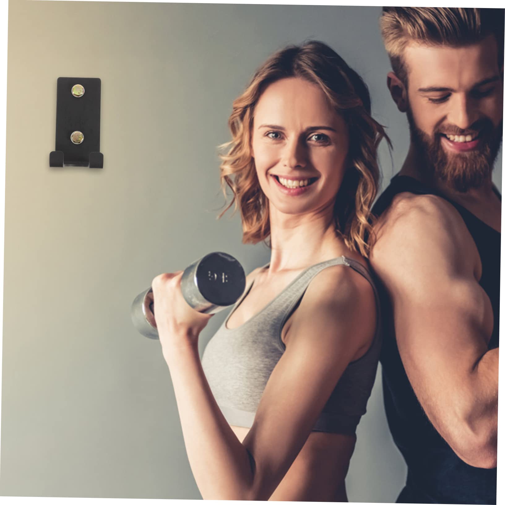Abaodam Supporto per Bilanciere in Acciaio di Supporto per Manubri da Parete Accessorio Fitness per Uso Domestico Robusto e Durevole Pratico per Palestra e Fitness al Coperto