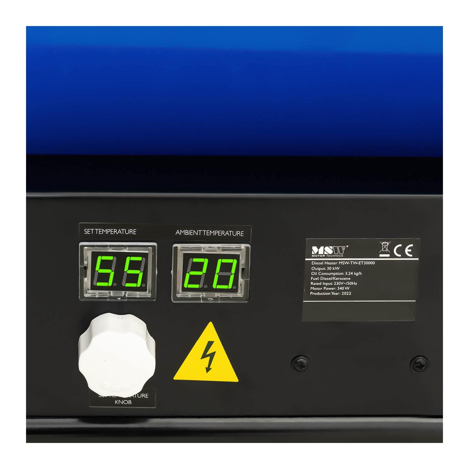 MSW MSW-TW-ET30000 - Cannone di riscaldamento diesel 30000 W, 38 l, 38 l