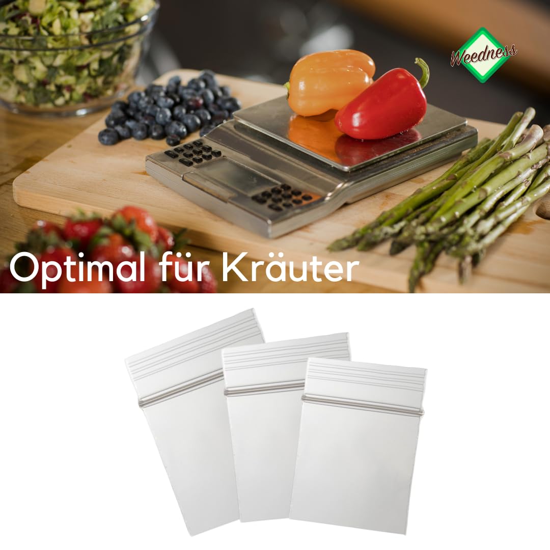 Weedness Druckverschluss-Beutel 40 x 60 cm 100 Stück EXTRA DICK Wiederverschließbare Baggys - Zipper Plastik Tütchen Tüten Klein Baggies Zip Poly Bag