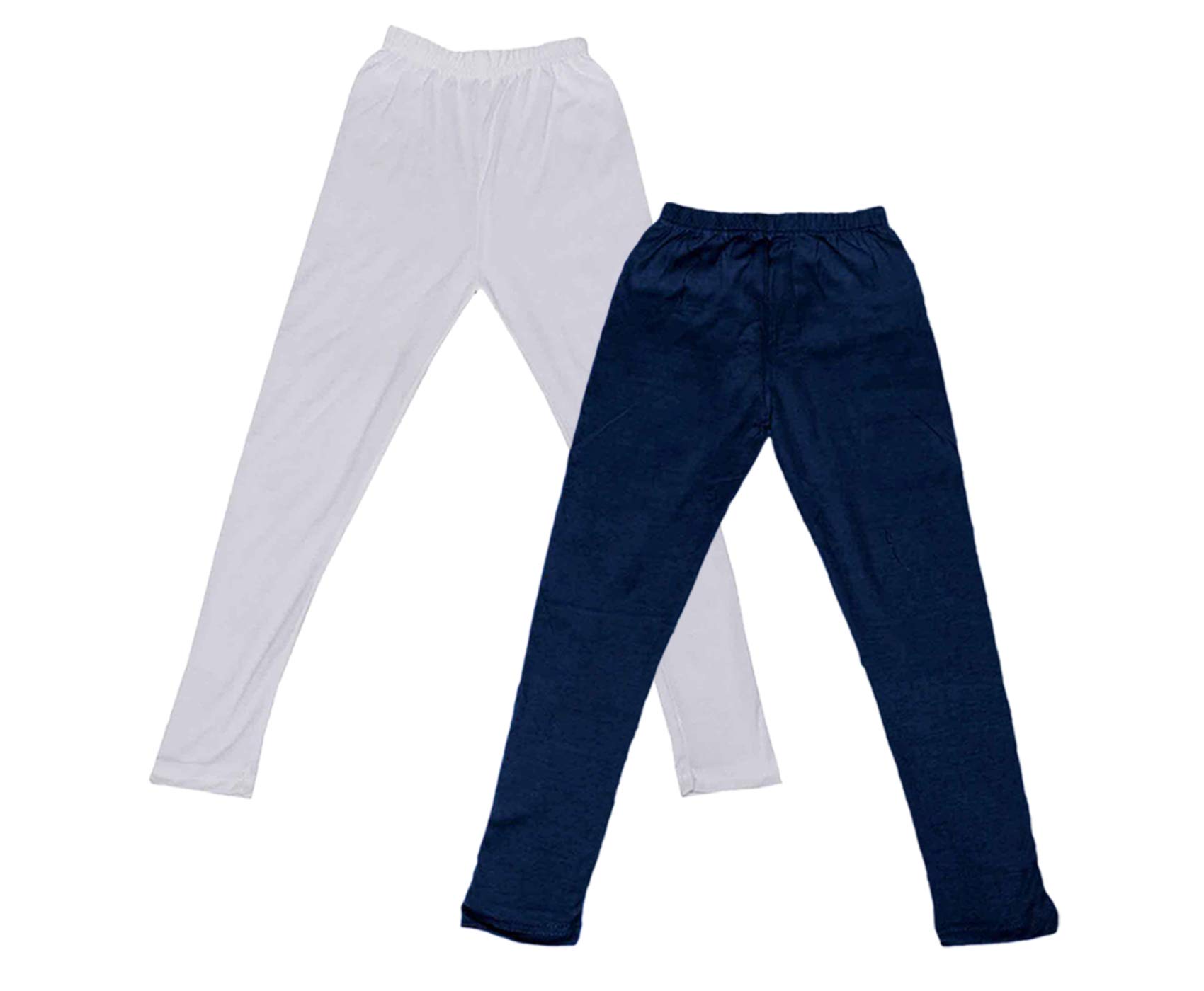Indistar Boys Super Soft Cotton Full Ankle Length Leggings (Pack of 2)_White::Navy Blue_4-5 Years-picture-27
