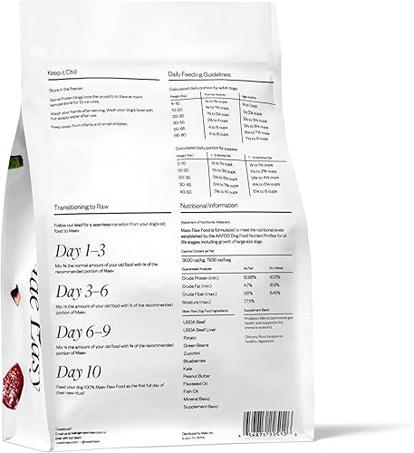 Miniatura 7 de Maev Raw Dog Food Better Than Freeze Dried Dog Food Flash Frozen with Lean Beef Protein Vitamin-Rich Organ Meat in Every Serving Weight and