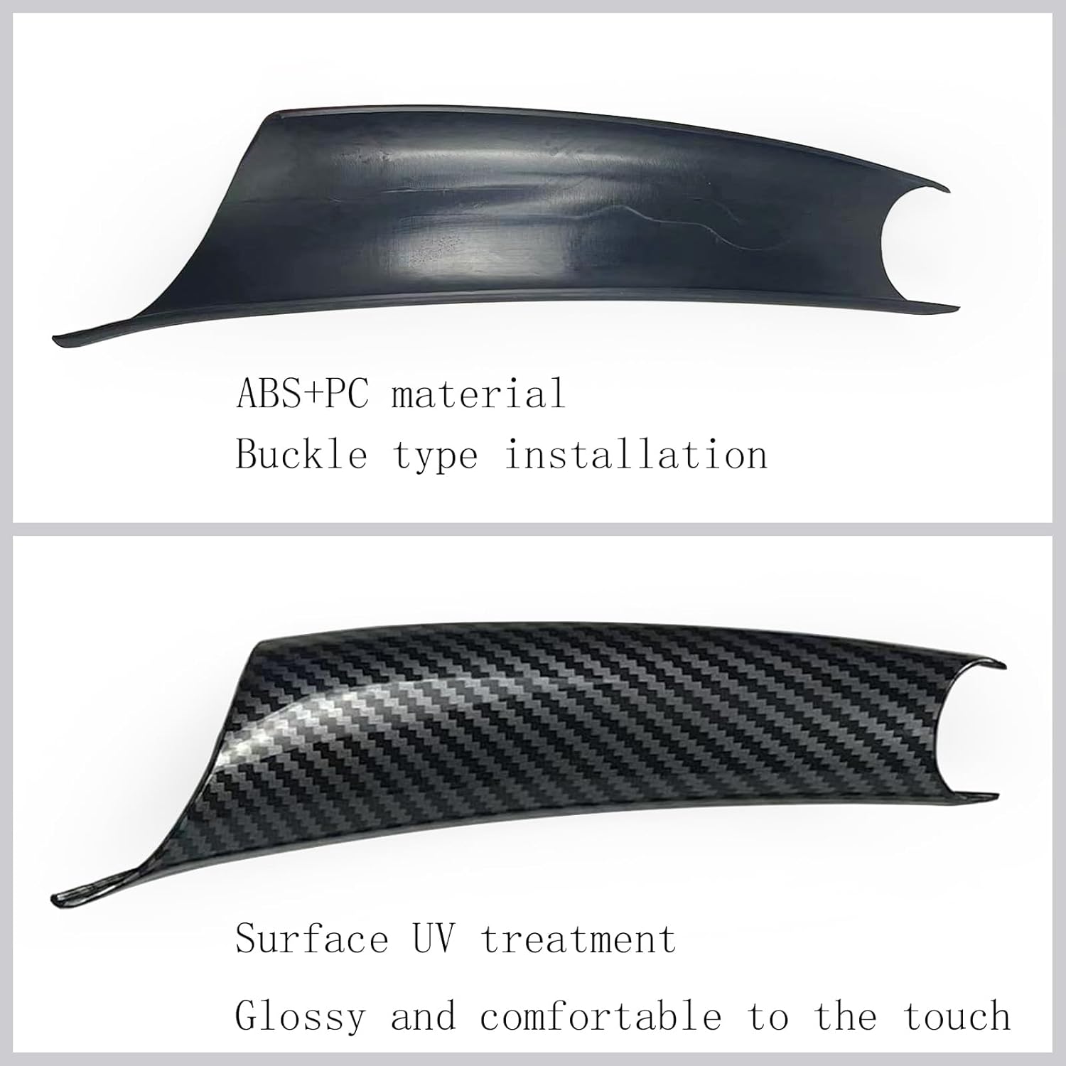 3PCS Car Door Handle Cover Fit for BMW X5 E70 F15 F85 2007-2018, X6 E71 F16 F86 2008-2019 Interior Door Pull Handles Protective Decorate Covers (E70 E71 Carbon Fiber Color)