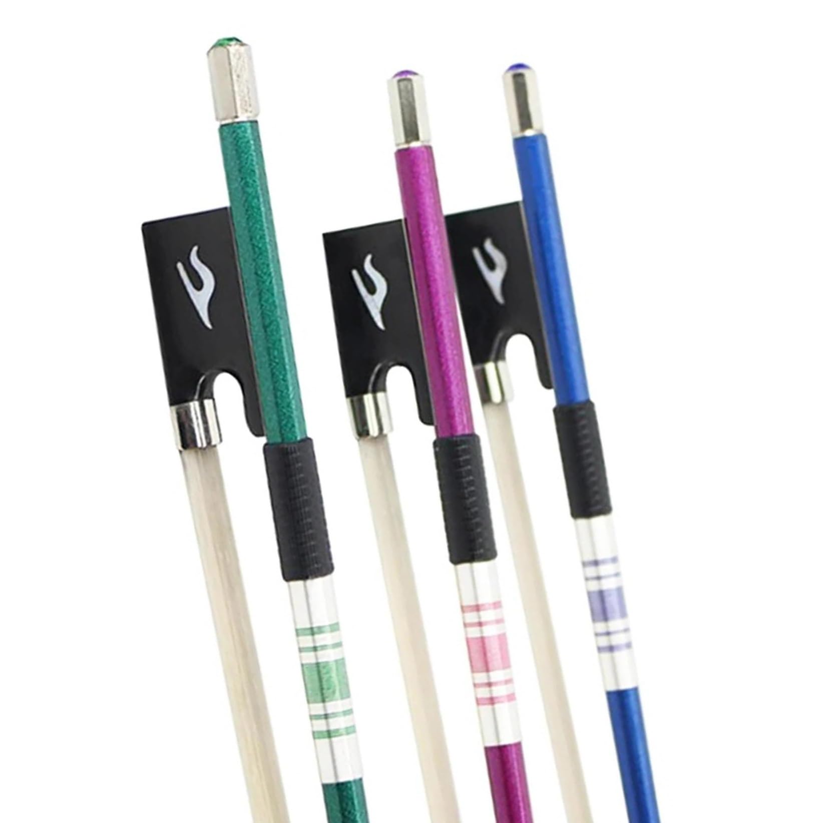 Archet De Violon Pour Pratique Archet Professionnel Pour Violon 4/4 Incrustations En Fibre De Carbone Et Ébène Coloré