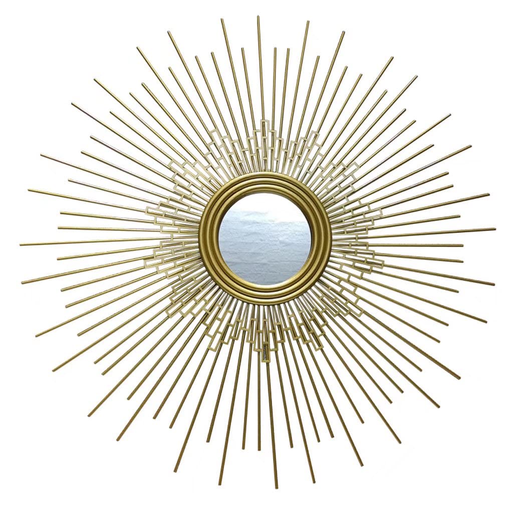 Miroir doré de salle de bain rond en métal de 60cm 70cm 80cm pour mur