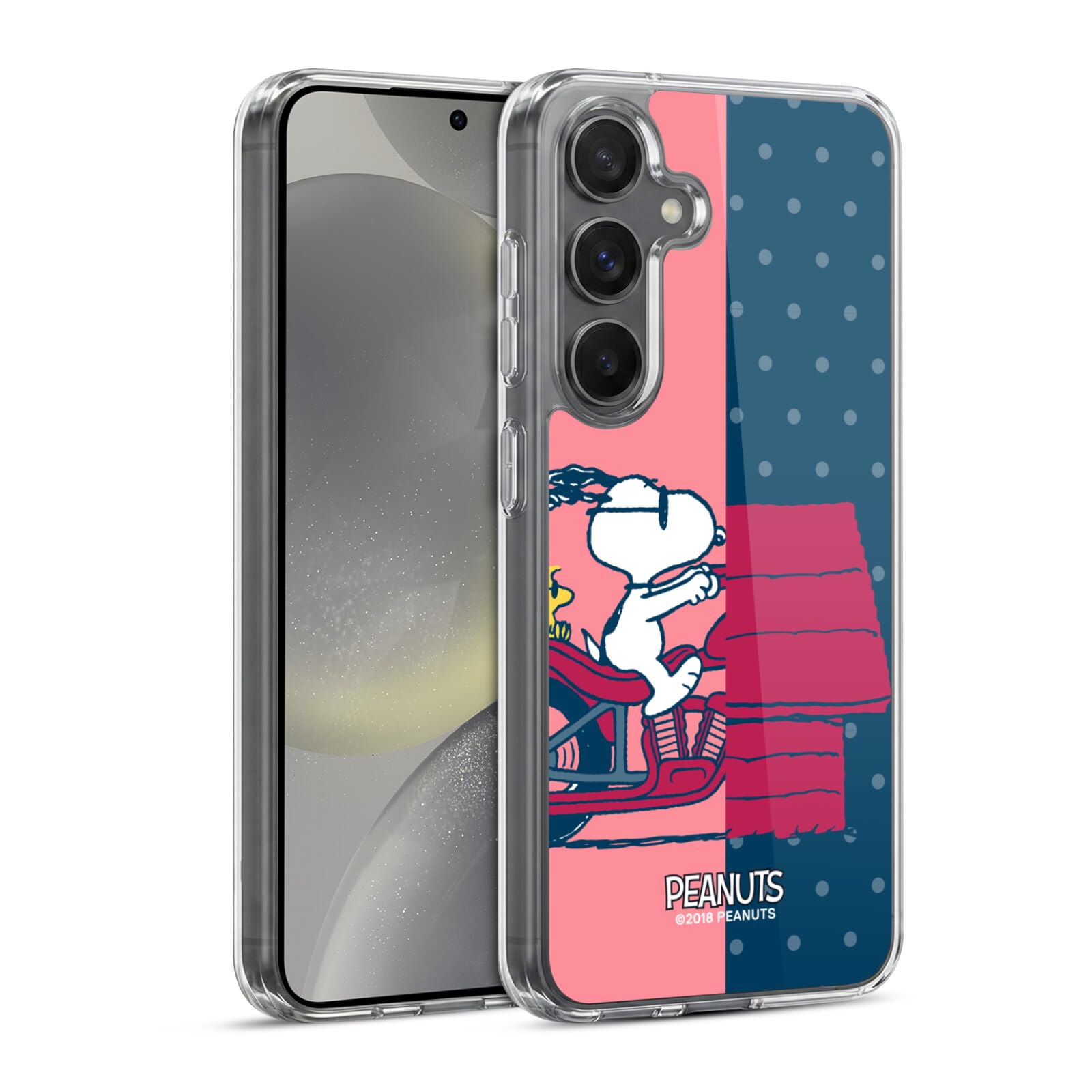 Head Case Designs Officially Licensed Peanuts Snoopy & Woodstock Halfs and Laughs Gel Case [Military Grade Protection] Compatible with Samsung Galaxy