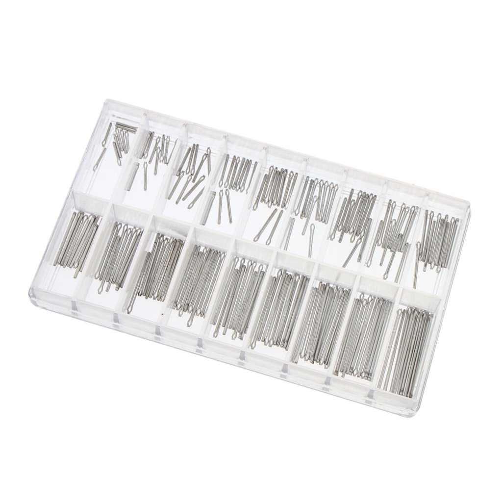 180 Pieces 8-26mm Stainless Steel Watch Band Link Cotter Pin Assortment Tool