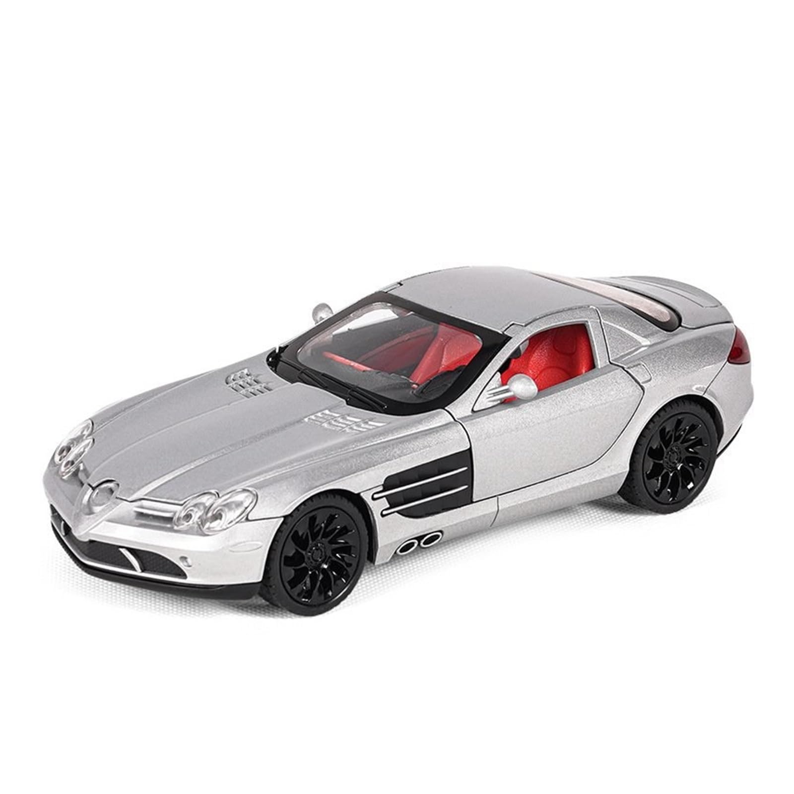 MOCALUX Scale Die-Cast Model Car 1:24 For Benz For SLR Alloy Metal Diecast Model Car Collectibles Hobby Ornaments(Silver)