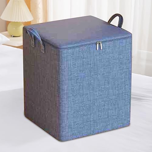 Miniatura 2 de Bolsas de almacenamiento plegables y portátiles con cremallera y asas, contenedores de almacenamiento apilables para edredón, ropa, mantas,