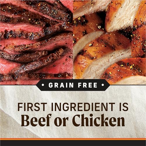Image of Merrick Grain Free Premium and Natural Canned Dog Food, Soft and Healthy, Real Beef and Chicken Variety Pack - (Pack of 12) 9.5 lb. Cans