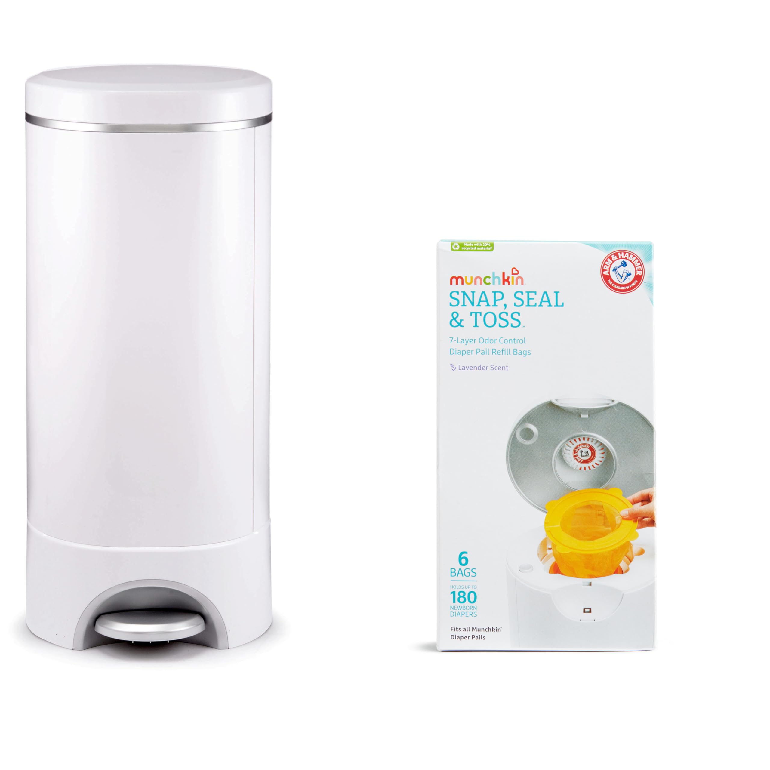 Munchkin® STEP™ Diaper Pail Powered by Arm & Hammer