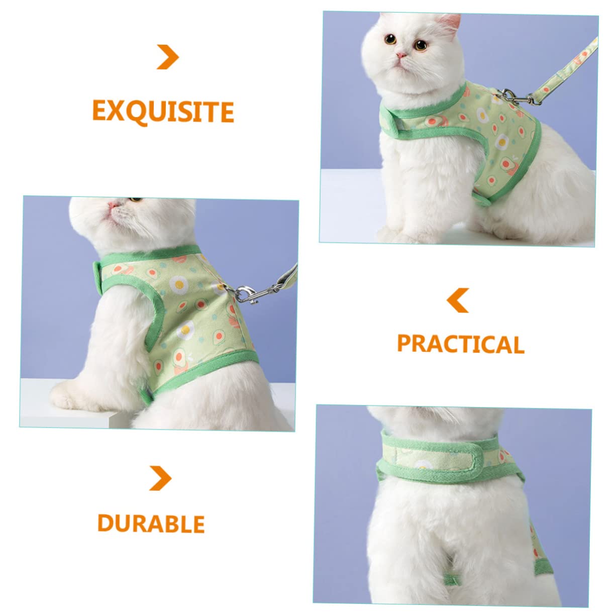 SUPVOX 4juegos Arnés y para Gato Chaleco con Diseño De para Cachorros y Kittens para Paseos Cómodos y