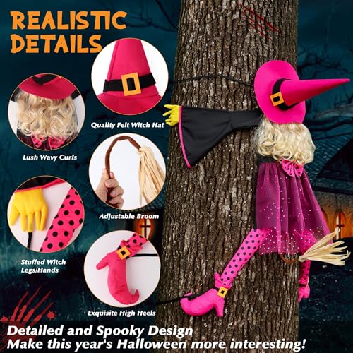Adorable Crashing Witch Halloween Decoration