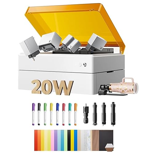 xTool M1 Ultra Laser Engraving Machine, 4-in-1 Craft Machine with 20W Laser Engraver, Inkjet Printing, Blade Cutting, Pen Drawing, Support Rotary Engraving on Tumblers - Premium Bundle - 20W Premium Bundle