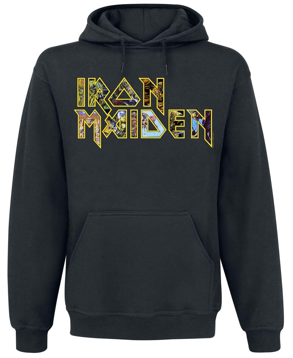 Iron Maiden Eddies Logo Männer Kapuzenpullover schwarz