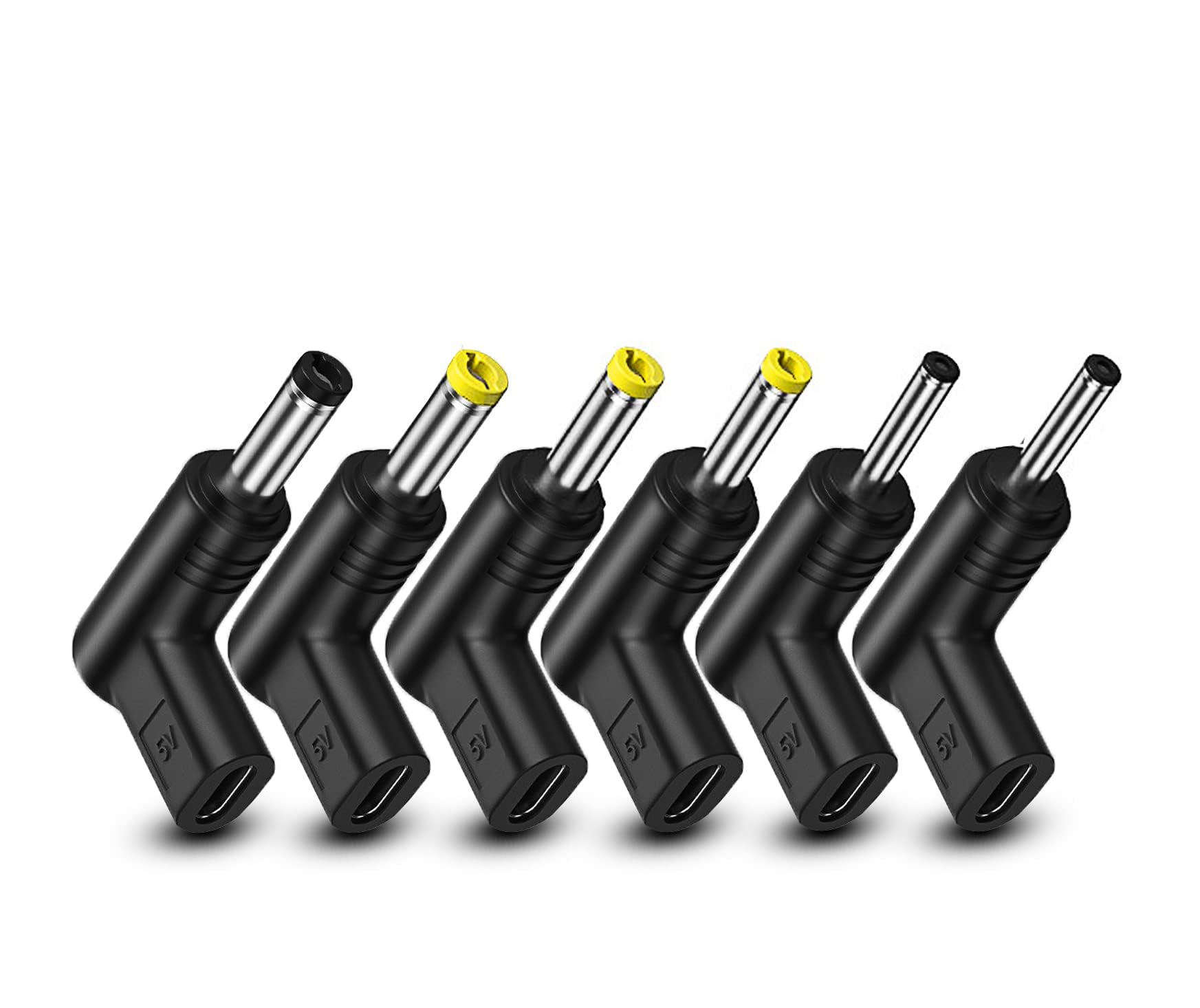 KASTWAVE USB 3.1 Type C Female to DC Male Adapter, 90° Angled PD Emulator Trigger for 5V Charging, Compatible with Laptops, Routers, and Power Supply Chargers