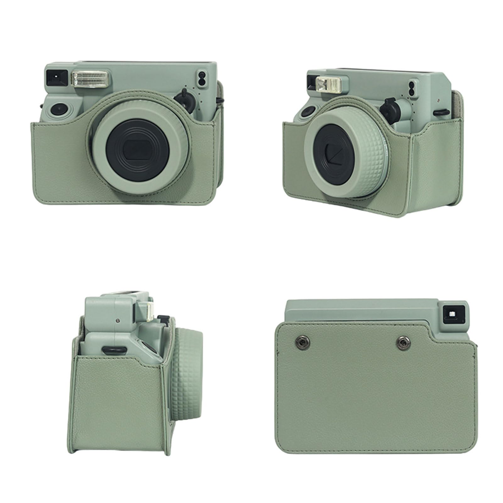 Custodia per fotocamera in pelle PU morbida custodia in silicone per Wide400 borsa con tracolla supporto alla moda, Nero