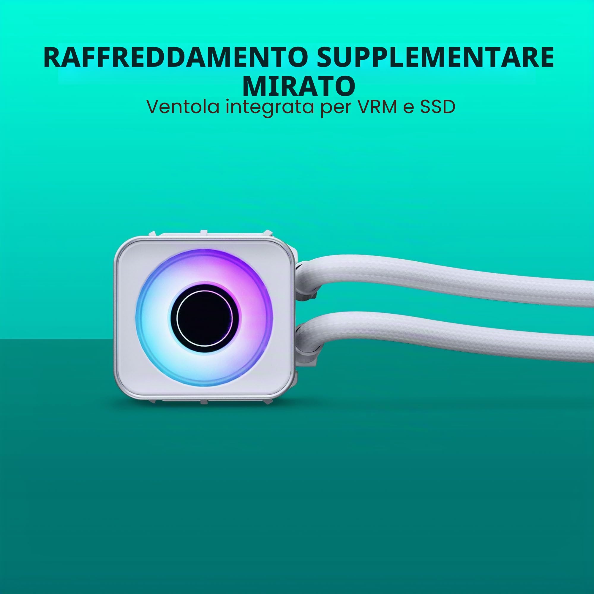 Dissipatore di calore a liquido per CPU Phanteks GO 360D30 X2 AIO, design del condensatore AIO EvolvX2,ventole D30-120 DRGB con prestazioni 3x,per Intel LGA 1851,1700,1200,115x e AMD AM4/AM5, Bianco