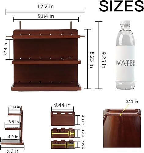 Miniatura 2 de Organizador de escritorio de madera maciza, punto de reunión de artículos personales, buen ayudante para la oficina, adecuado para oficina,