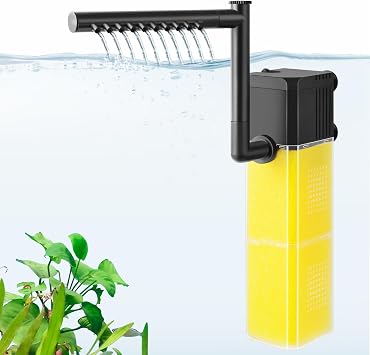 FEDOUR 10W 15W 20W Aquarium Submersible Filter, Quiet Fish Tank Internal Filter with Spray Bar, Powerful Aquarium Filter for 5-80 Gallon Tank15W for 15-50Gallon