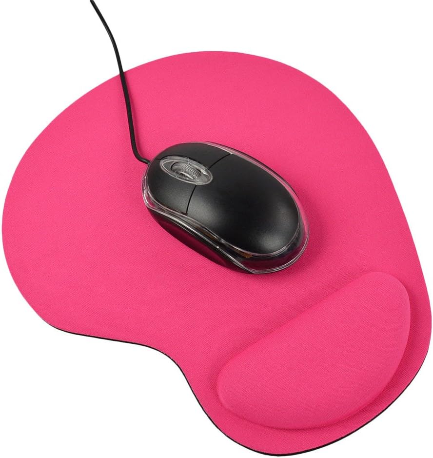 Balepha Mouse Pad with Wrist Rest Support Comfortable Memory Foam Mouse Mat (Rose Pink)