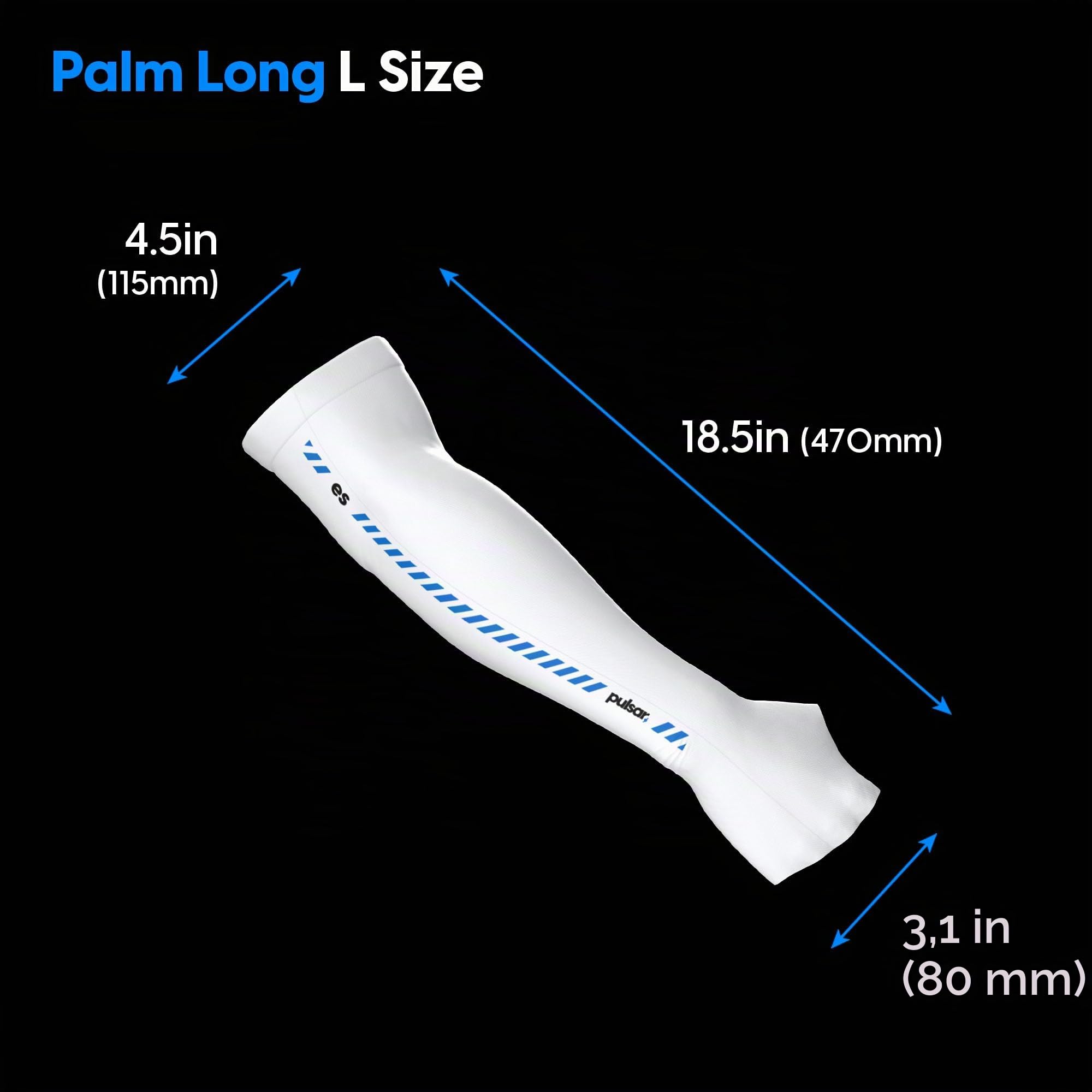 Pulsar Gaming Gears eS Armsleeve Une bande haute résistance pour une meilleure mise au point, réduit la fatigue (paume longue, blanc, L)