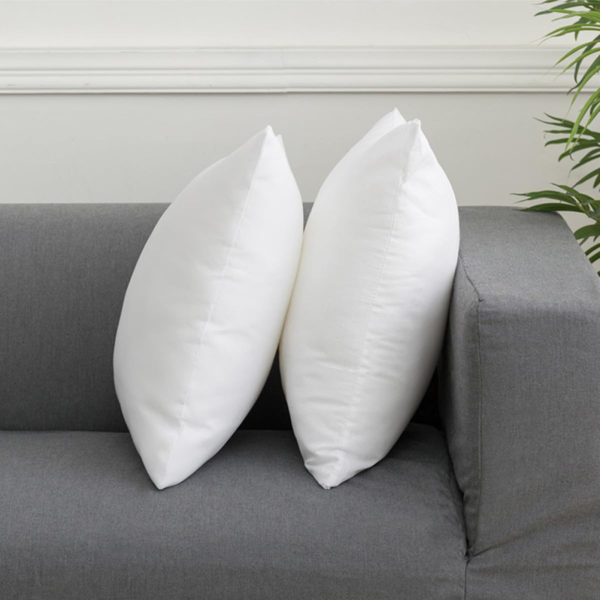 Inserti per Cuscini 2 Pezzi 45x45 Cm Imbottitura in Cotone Pp Soffice e Resistente Cuscino Interno Decorativo per Divano Casa Ufficio