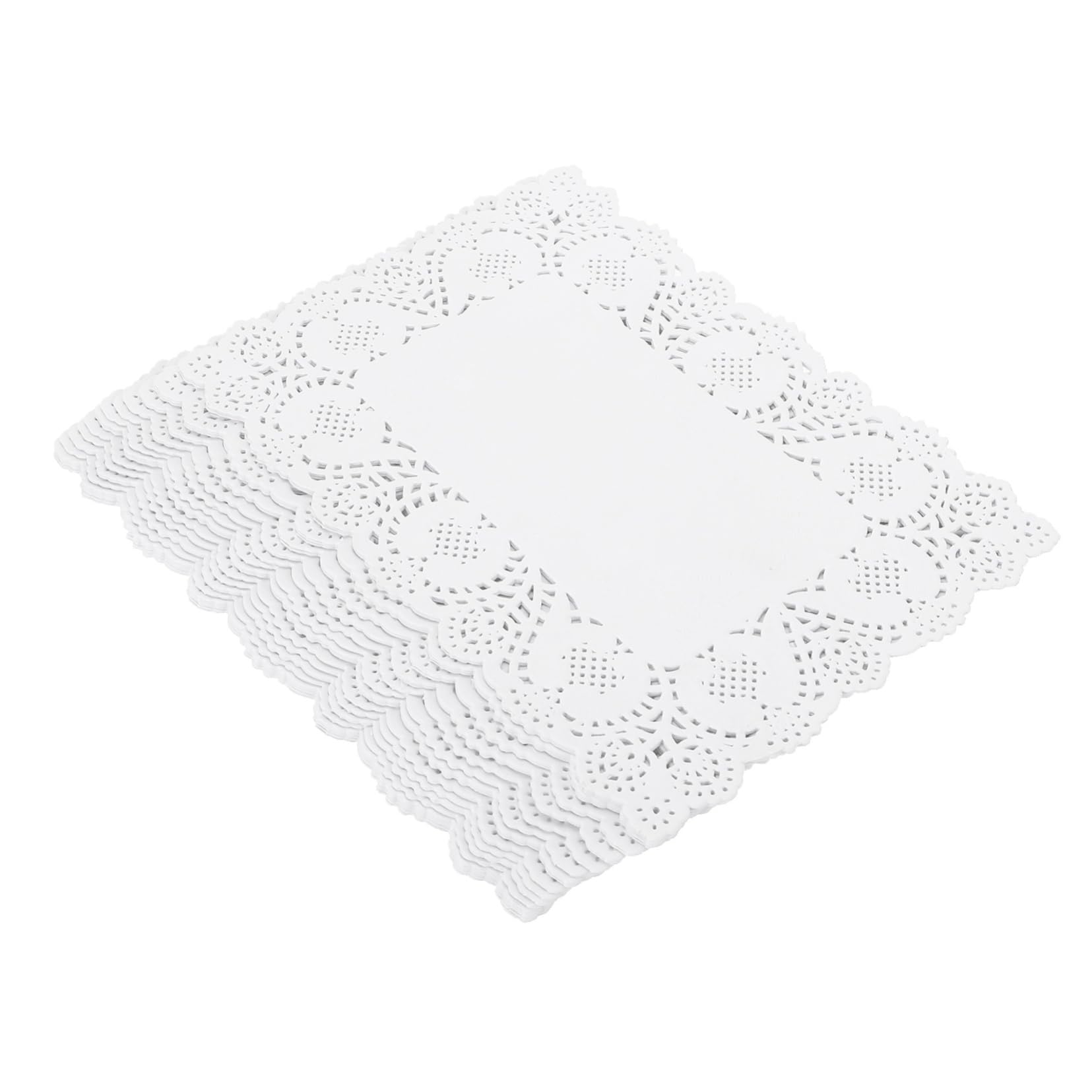 Napperons en dentelle en papier absorbant pour protéger la vaisselle et servir les desserts