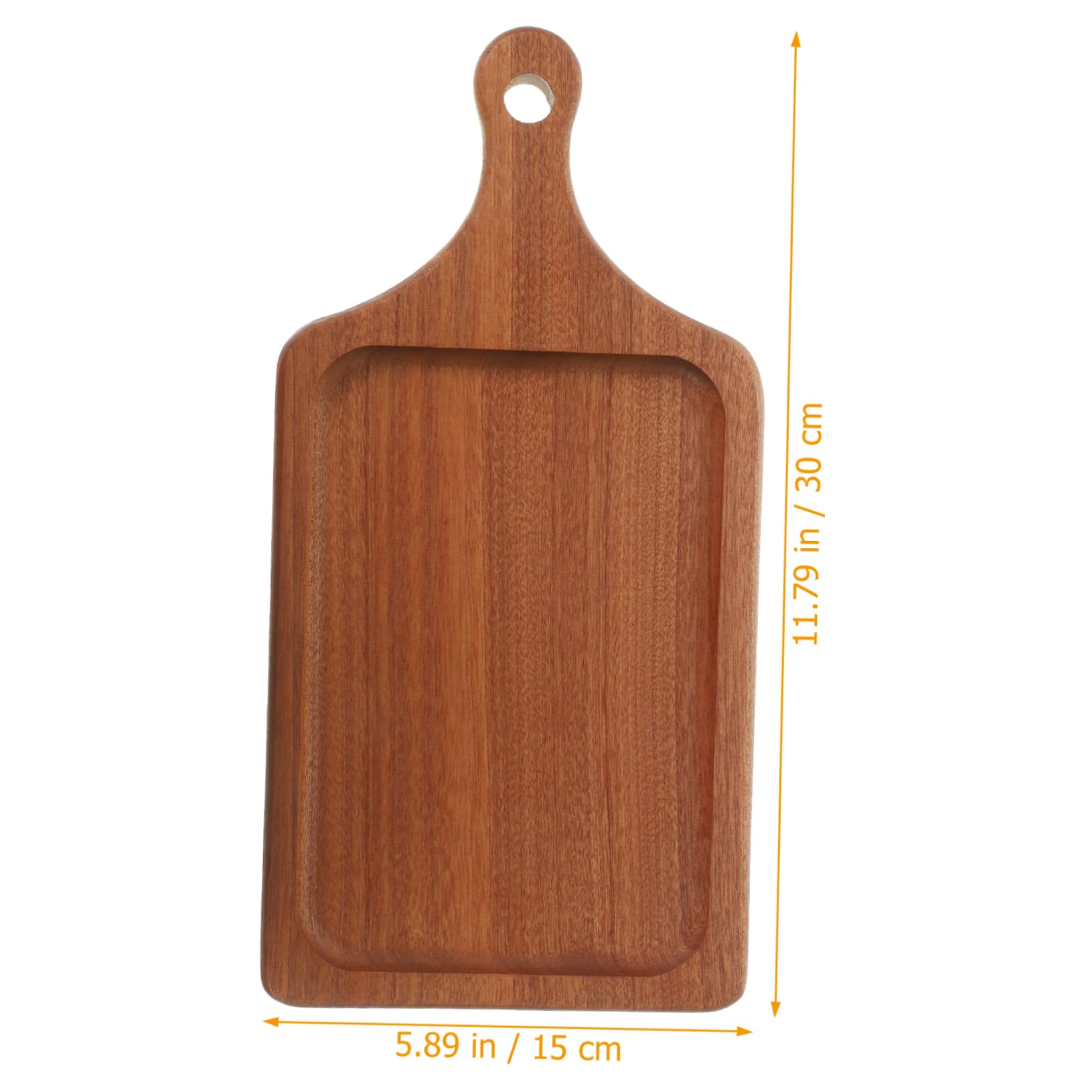 COLLBATH Natural Wood Steak Board Multi-purpose Serving Board Handle for Snacks Bread Pizza